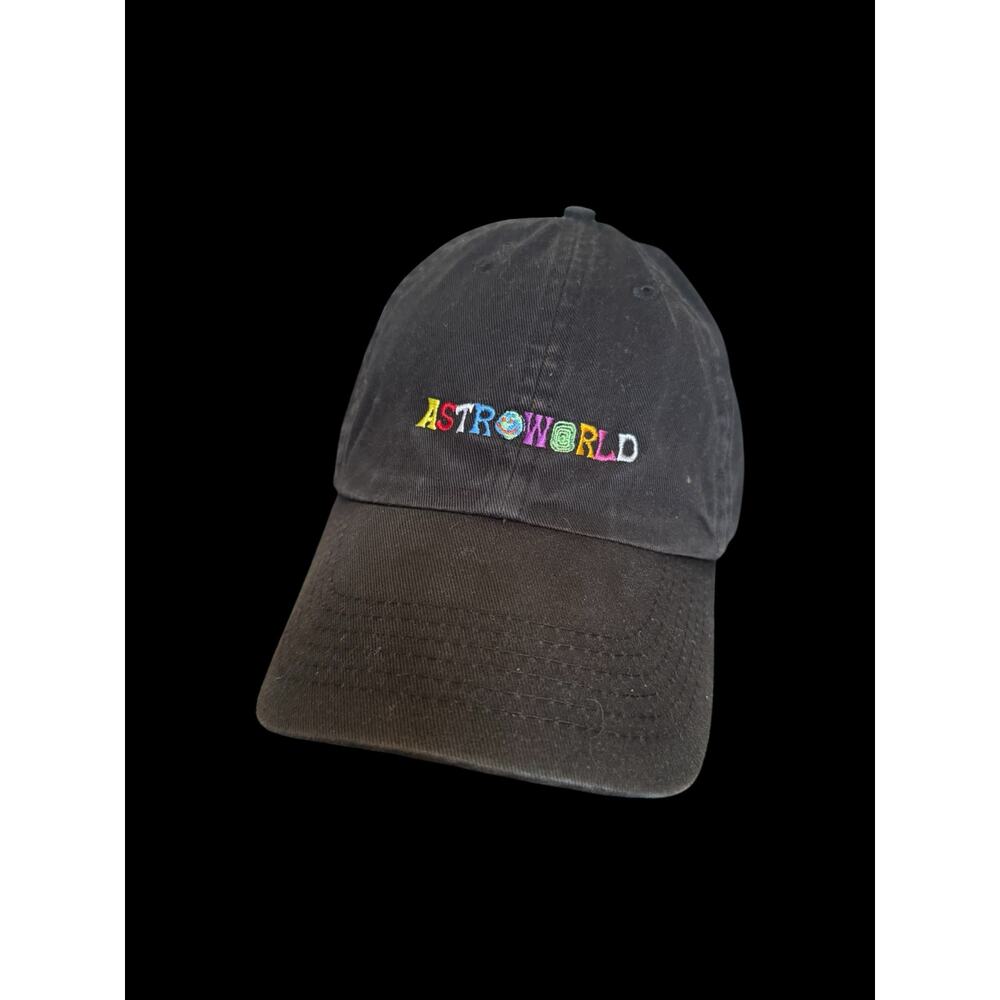 Travis Scott Astroworld Tour Black Washed Adjustable Hat A8
